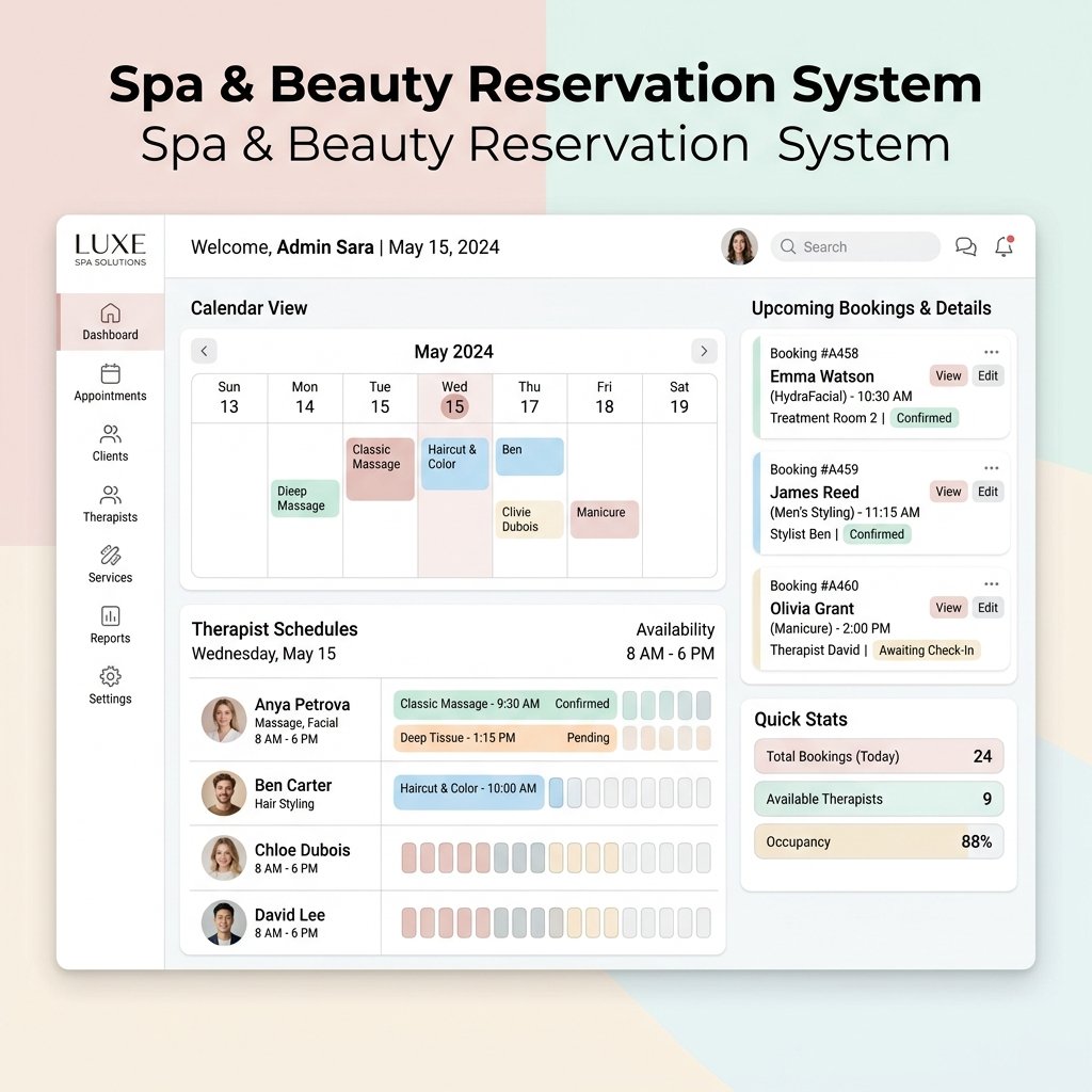 Sistem Reservasi & Manajemen Salon Kecantikan & Spa